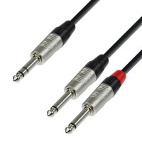 ADAM HALL K4YVPP0300 | Cable de Audio REAN de Jack 6,3 mm estéreo a 2 Jacks 6,3 mm mono 3 m