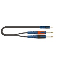 QUIK LOOK RKSA-140-2 | Cable de audio 2 Mono Jack - mini Jack stereo  2 metros